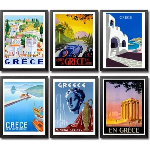 Greece Guatemala Hawaii Holland Vintage Travel Poster