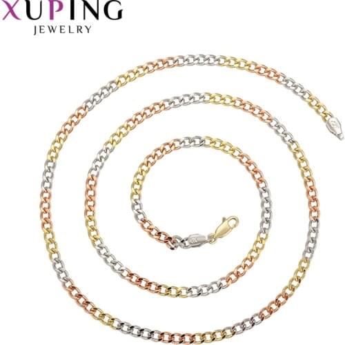 Xuping Hyperbole Style Muticolor Plated Necklace Fashion Jewelry for Women Valentines Day Gifts 45384