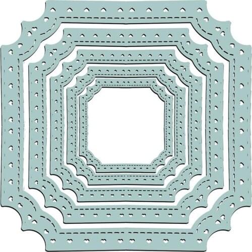 YaMinSanNiO Dies Hexagon Frame Metal Cutting Dies New 2019 Dies Scrapbooking Card Making Embossing Stencil DieCut Template