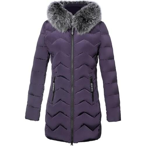 Winter plus size, natural fox fur collar, long coat, duck down jacket, womens coats for 2020