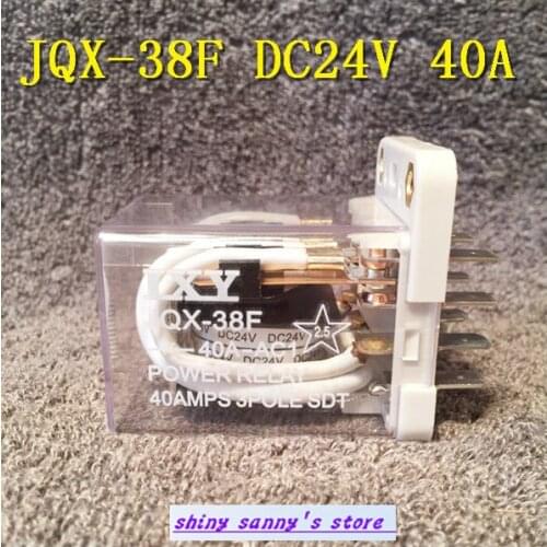1Piece JQX-38F DC24V 40A 11 Pin 3PDT Coil Power Relay Brand New