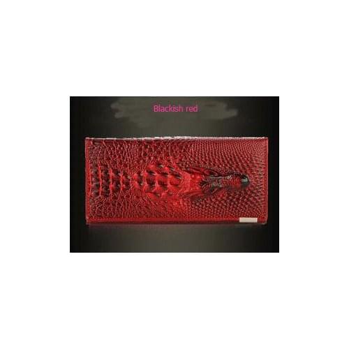 1pcs/lot Women Wallet Female Coin Purses Card wallet 3D Embossing Alligator Ladies long wallet cow leather long wallet