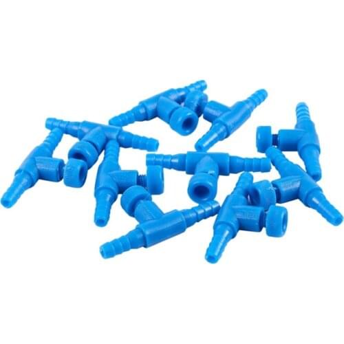JFBL Hot 10 Pieces Plastic Aquarium Fish Tank 2 Way Air Pump Control Valves, Blue