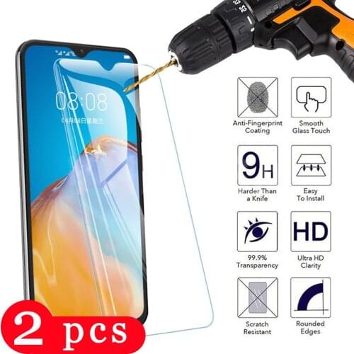2-1Pcs for Huawei p smart 2021 2020 pro 2019 tempered glass film p smart Z S plus 2018 protective phone screen protector glass