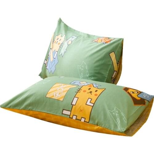 2PCs Cotton Pillowcase Cotton Pillow Cover Pillowcase