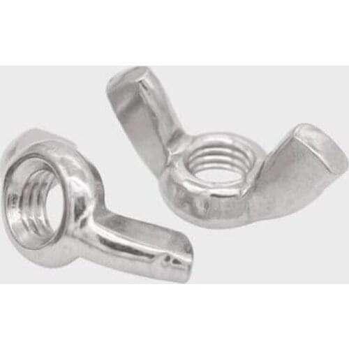 35pcs M3 M4 M5 304 Stainless Steel Wing Nut Hand-Tightening Nut Ingot Nut Butterfly Screw Cap