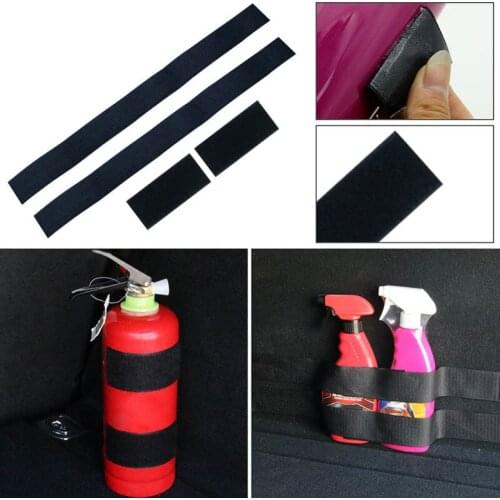 4 Pcs/set Car tail box fire extinguisher fixing belt Automotive Car stickers storage velcro strip Auto Car Accessories