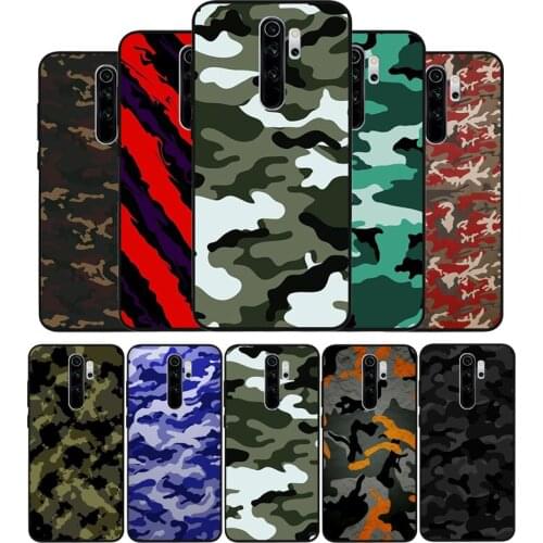 Army Green Camouflage Phone Cover For Xiaomi Redmi note 9S 8T 7 6 5 4 Pro for redmi 4A 4X 5 Plus Soft Silicone Case Fundas