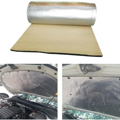 15 Sq Foot Car Noise Pad Noise Engine Hood Insulation Soundproof Hood Engine Firewall Heating Material Aluminum Foam Sticker