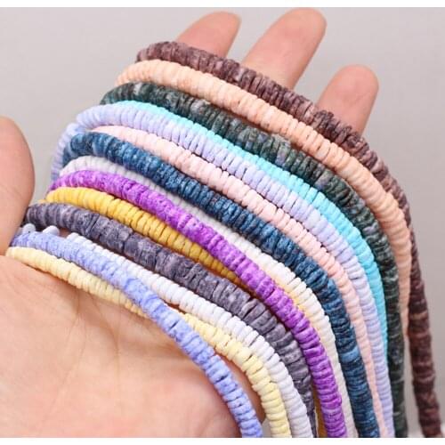 Natural Shell Beaded High Quality Disc Shape Seashell Loose Isolation Beads DIY for Women Jewelry Making Earring Bracelet 5-6mm