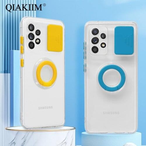 Camera Lens Protection Phone Case For Samsung Galaxy S21 Ultra A72 A52 A42 A32 A12 A71 A51 Kickstand Shockproof Silicone Cover