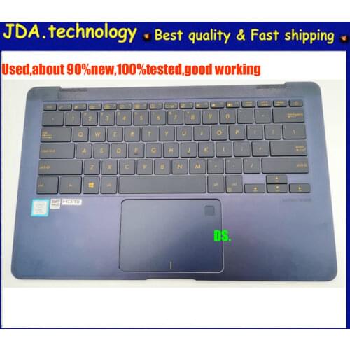 MEIARROW 95%new laptop case For ASUS UX490UA UX490 palmrest US keyboard upper cover w/ touchpad,Backlit