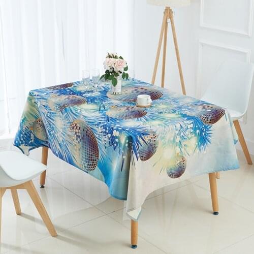 Cities Dog New Year Tablecloths On The Table