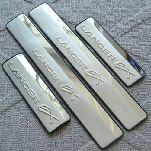 For Mitsubishi Lancer/Lancer X/Lancer Evo 2008-2013 High-quality stainless steel Side Door Sill Threshold Scuff Plate