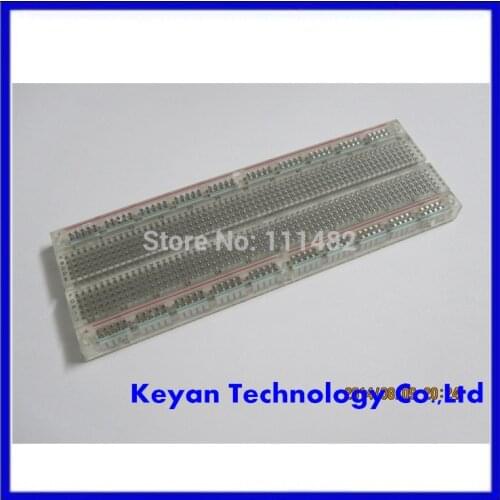 Crystal Breadboard!!! 830 Point Solderless PCB Bread Board MB-102 MB102 With color bar Test Develop DIY 16.5*5.5cm