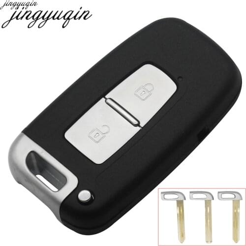 Jinyuqin 2 Buttons Car Remote Key Case Cover Flip Fob Folding Uncut Blade Shell For Kia K5 k2 Sportage