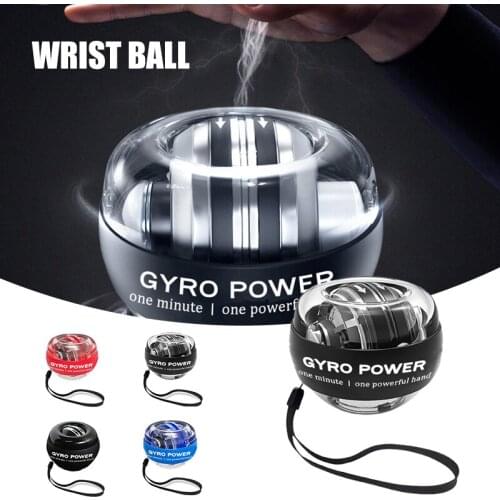Karate Hand-Strike Trainer Spinball Self-starting LED Gyroscope Ball Hand Grip Ball Wrist Power Strengthen Stress Relief J2Y