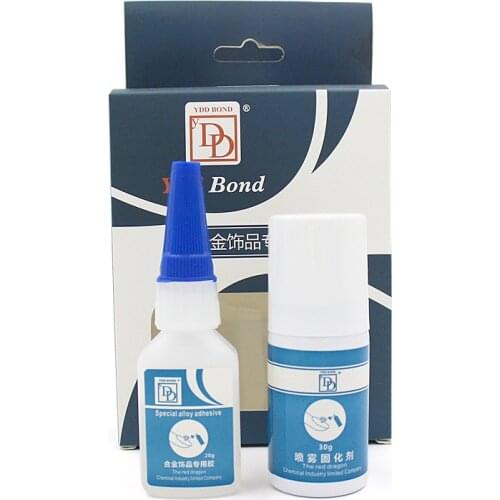 Nail art rhinestone gel glue use for nail tips decoration jewelry beads Nail Glue + special alloy adhesive spray dryer