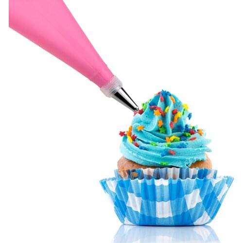 Icing Piping Cream Pastry Bag Stainless Steel Nozzle Pastry Tips Converter DIY Cake Decorating Tools