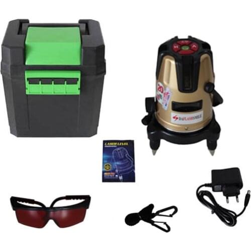 5 Lines 6 Points Laser Level 360 Vertical & Horizontal Rotary Cross Laser Line Leveling Projection Square Infrared Foot Tool