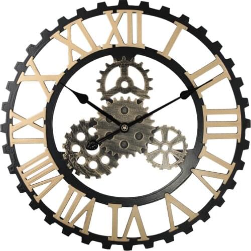 Retro Gear Wall Clock Industrial Wind Wall Clock Living Room and Dining Room Decorations Creative Wall Clocks Clock