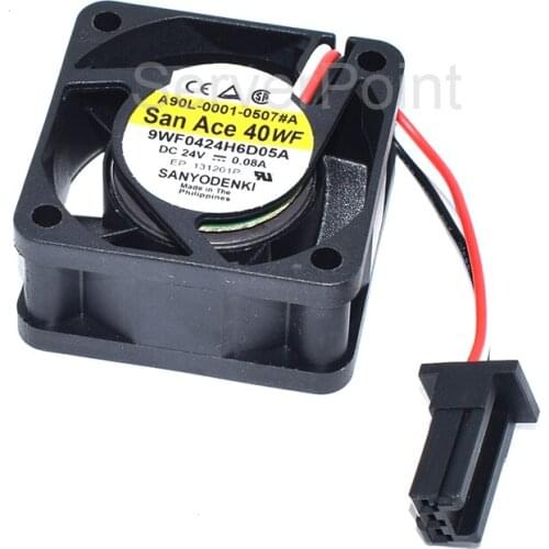 New For SANYO 9WF0424H6D05A DC24V 0.08A 40 * 40 * 20mm 3-Pin Square Cooling Fan Well Tested