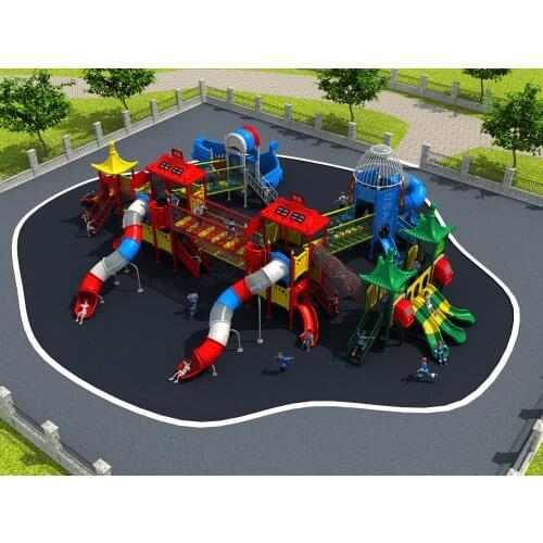 Amusement outdoor playground park physical play Series CE,ISO,TUV steel net structure dream of pleasure island YLW-17943