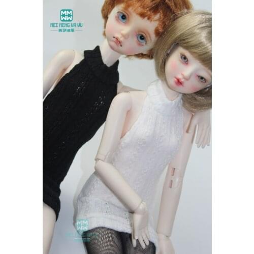 Clothes for doll fit 43cm 1/4 BJD accessories Halter Sweater Black, White, Grey, Pink