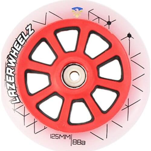 Japy Skate Original Flying Eagle Lazerwheelz 125mm Led Lighting Speed Skating Wheels 88A Flash Roller 6 PCS/SET Patines Tires