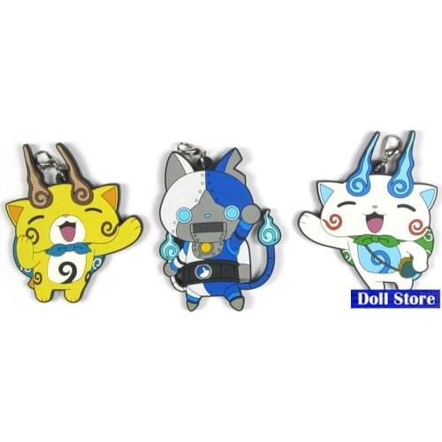 Youkai Watch Original Japanese anime figure rubber Silicone sweet smell mobile phone charms keychain strap D227