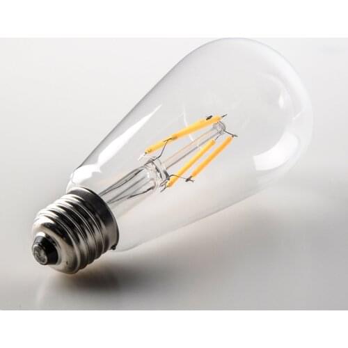 OuXean 4W ST64 E27 Edison Light Bulb Light Bulb Warm White Filament Bulbs Vintage Lamp Home Decor
