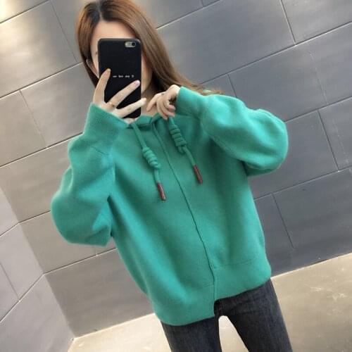 Dress 2021 new loose outer wear in the spring and autumn fashionable western style knitted render unlined upper garment