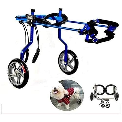 Adjustable Pet Dog Wheelchair Cart Disabled Dog Assisted Walk Car Pet Hind Leg Exercise Car for Hind Leg Rehabilitation Dog Walk