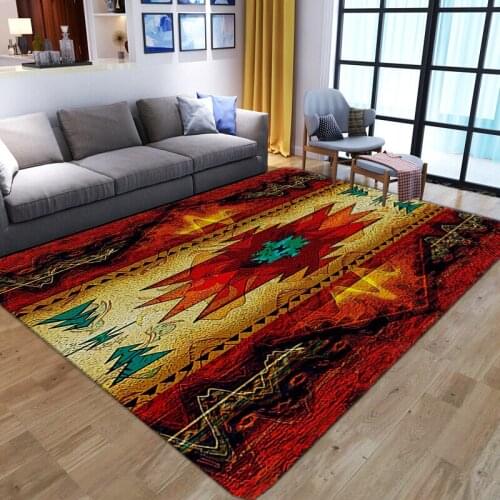 Modern National style Carpets For home Living Room Bedroom Decor Area Rugs 3D Geometric printed Floor Rug Home Hallway floor Mat