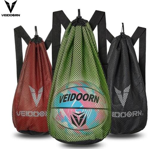 Veidoorn Basketball Sports Bags Football Volleyball Soccer Storage Mesh Fitness Bucket Bag Outdoor Basketball Sport Man