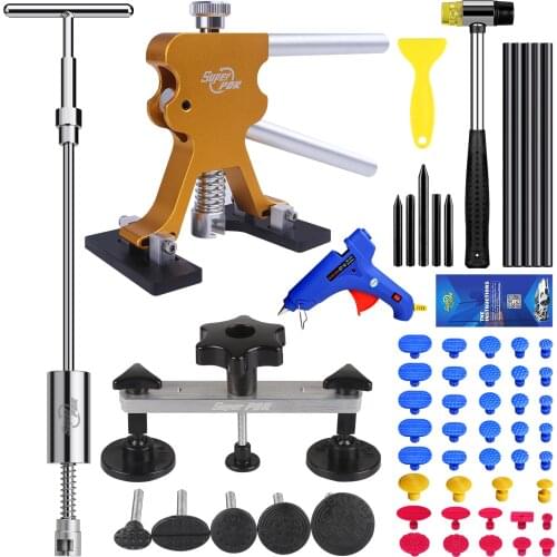 PDR Tools Car Paintless Dent Removal Tools High Quality Stainless Slide hammer Dent Puller Pulling Bridge glue gun hand tool kit