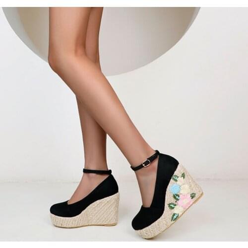 Round Toe Soft Womens Shoes Wedge Heels Pu Leather Women Pumps Spring Summer Dress Shoes Female High Quality New