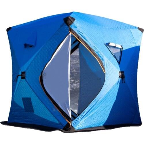 Insulated Winter Ice fishing Tent Shelter 3-4 Person Outdoor Camping Tourist Tent for Winter Fishing