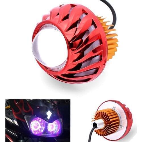 Universal Motorcycle Headlight 12V Angel Devil Eye Auxiliary Fog Lamp For Suzuki gsxr 1000 1100 400 600 750 gsxs 750 1000 VS800