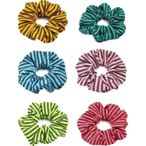 Furling Girl 1 PC Solid Color Rhombic Plaid Headband Ponytail holder Polyester Elasticity Hair Tie For Women Hair Accessories