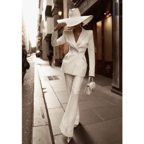 2021 Ladies Suit Blazer Spring Summer Women Suits Office Wear Female Work Wear Office Suit Dinner Suit Two Pieces(Jacket+Pants)