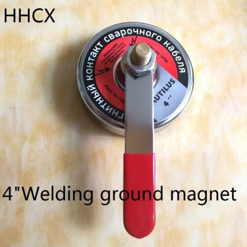 1 PCS 4" Welding Ground Magnet Diameter 86MM Magnetic Welding Grounding Device 500A Welding Ground Clamp