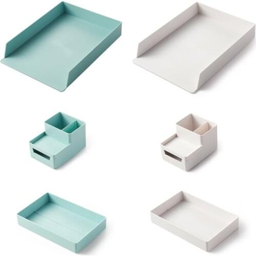 1 Pc A4 Paper Organizer Document Plastic Case Office Table Desk Storage Superposition Filling File Box Holder