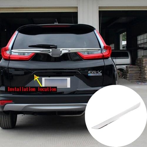 1 Pcs ABS Bright Light Car Trunk Trim Strip Auto Parts For Honda CR-V CRV 2017-2019