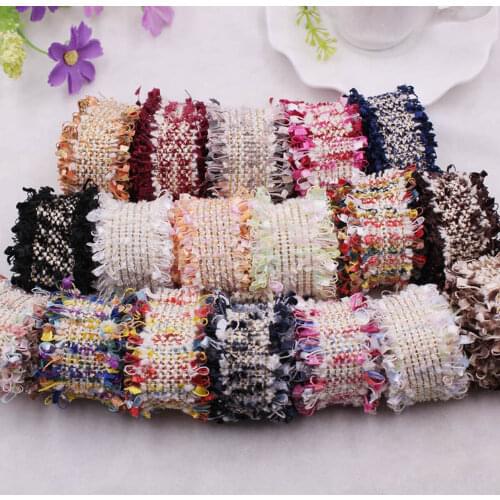 1 Yard 3cm Vintage Nylon Embroidered Tassels Trim Fabric Handmade Ribbon For Scrapbooking DIY Hair Costume Dress Sewing Craft