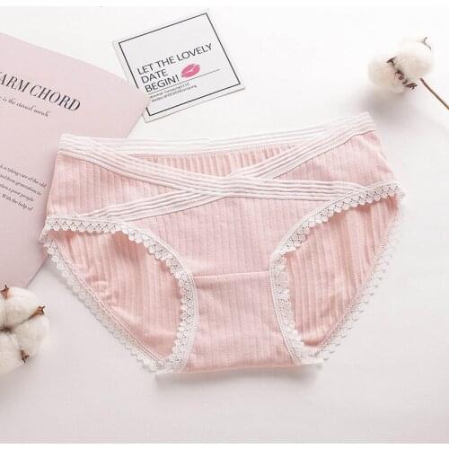 5 Colors Breathable Low Waist Shorts Cotton Panties for Pregnant Women V-Shaped Soft Briefs Maternity Underwear Clothing