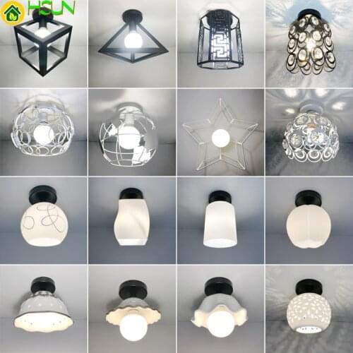 Shade E27 Iron 5W Lamp Iron Ceiling Pendant Light Covers and Shades Triangle Metal Ceiling Lampshades(Not includ bulb)