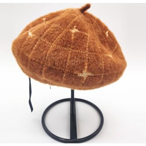 New Winter Womens Casual Wool Beret Caps Autumn Lady Cotton Artist Pumpkin Hat Gorros