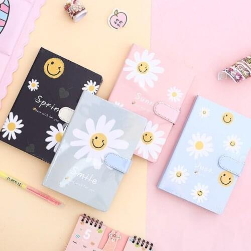 Hardcover Notebook Lovely Simple Notepad Magnetic Buckle Student Handbook 1PCS