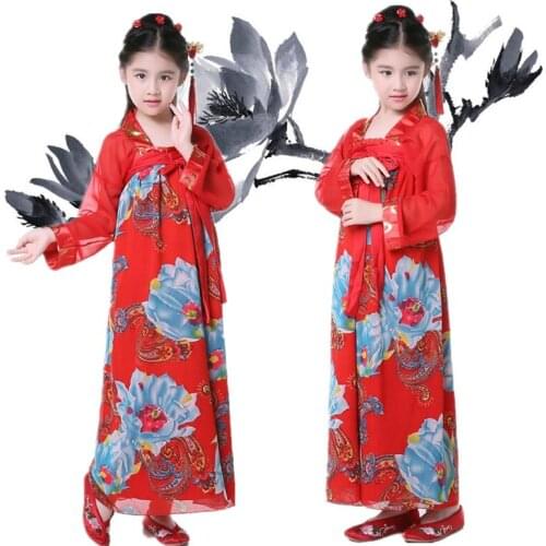 Children Hanfu Costume Girl Royal Princess Fairy Performance Dance Costume Chinese Traditional Costume National Dress 89